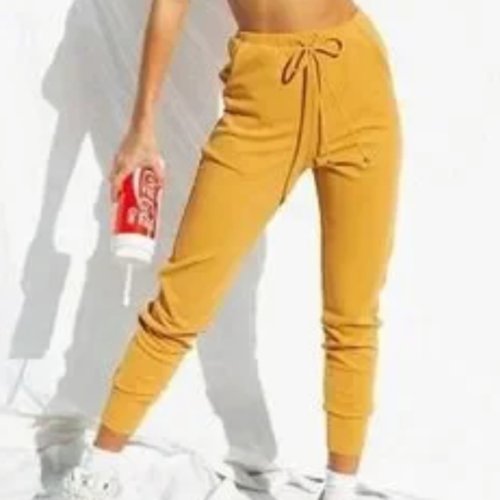 Juicy Couture Black Label Velour Track Pants Mustard Yellow Track Pants Jogger